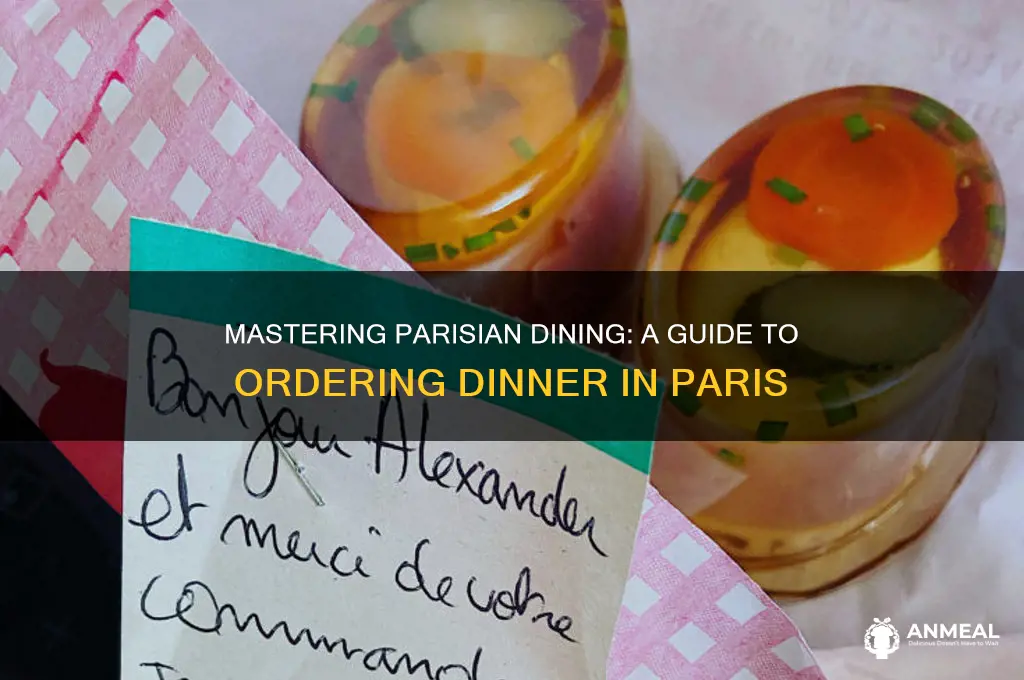 how to order dinner in paris