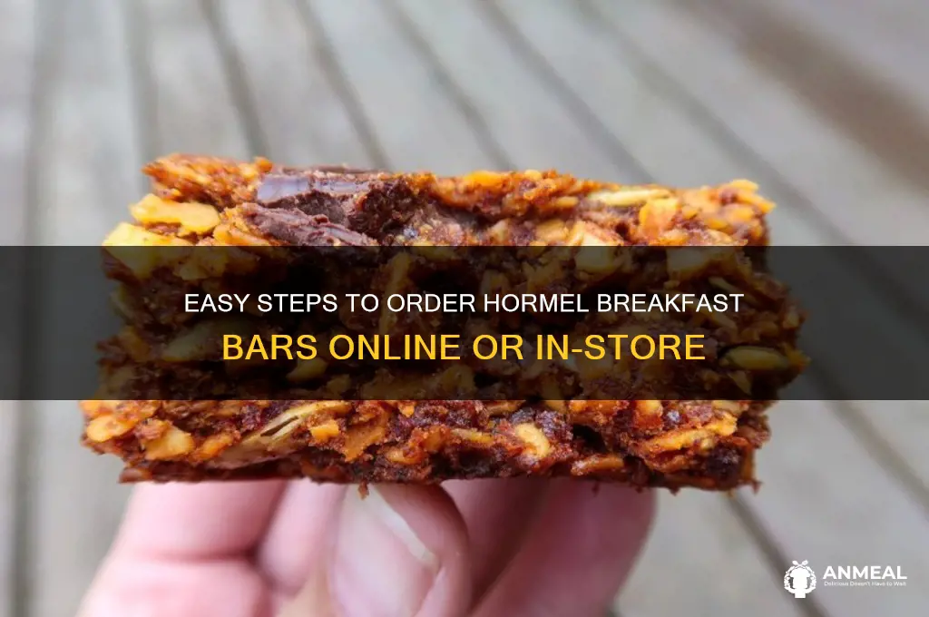 how to order hormel breakfast bars