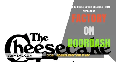 Delicious Deals: Ordering Lunch Specials from Cheesecake Factory on DoorDash