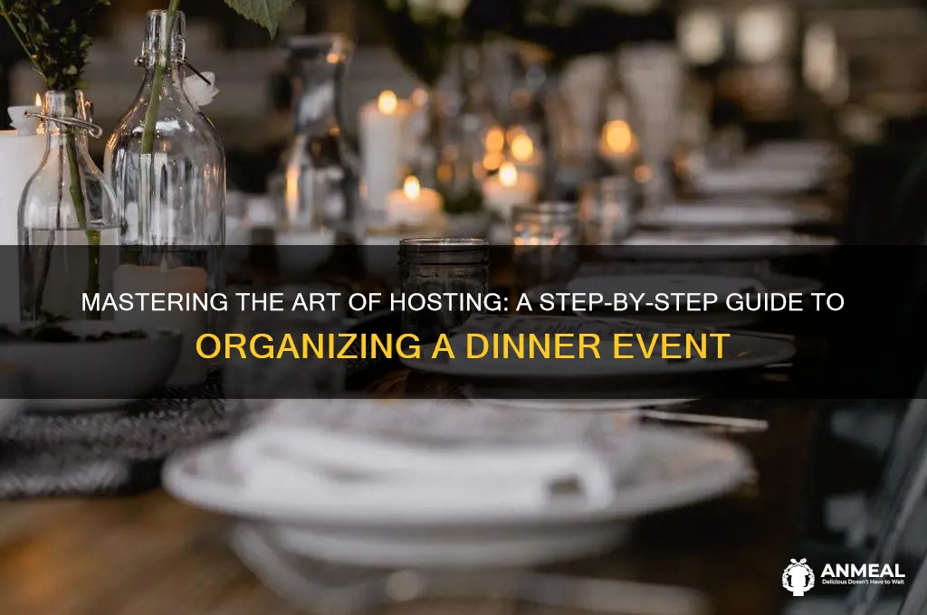 how to organise a dinner event