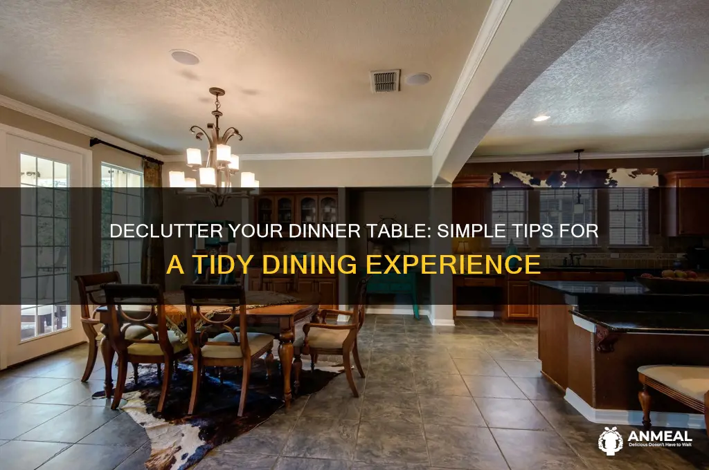 how to organize all the crap on the dinner table