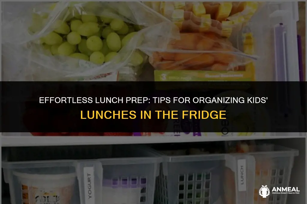 how to organize fridge kids lunches