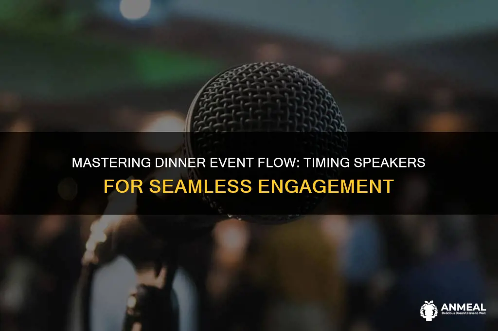 how to pace a dinner event with speakers
