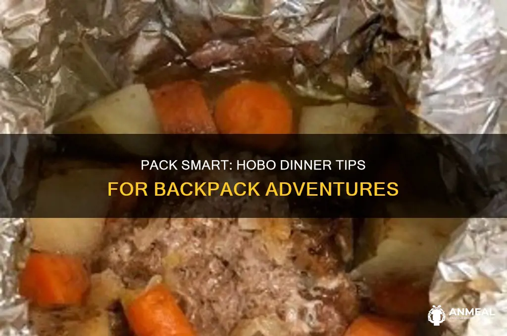 how to pack a hobo dinner for a backpack trip