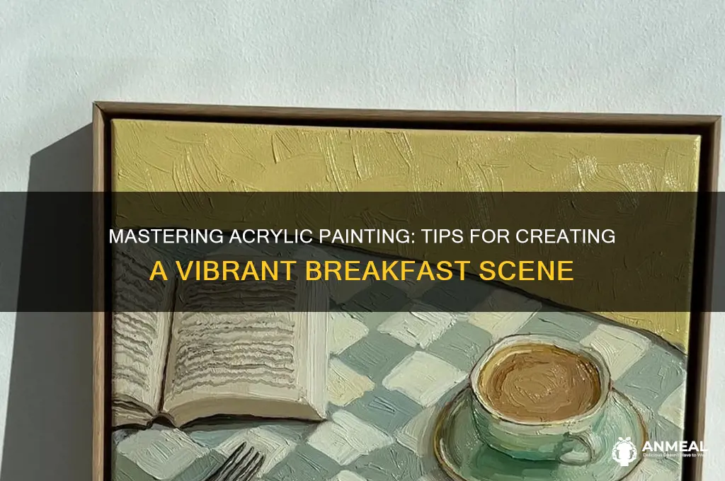 how to paint breakfast acrylic