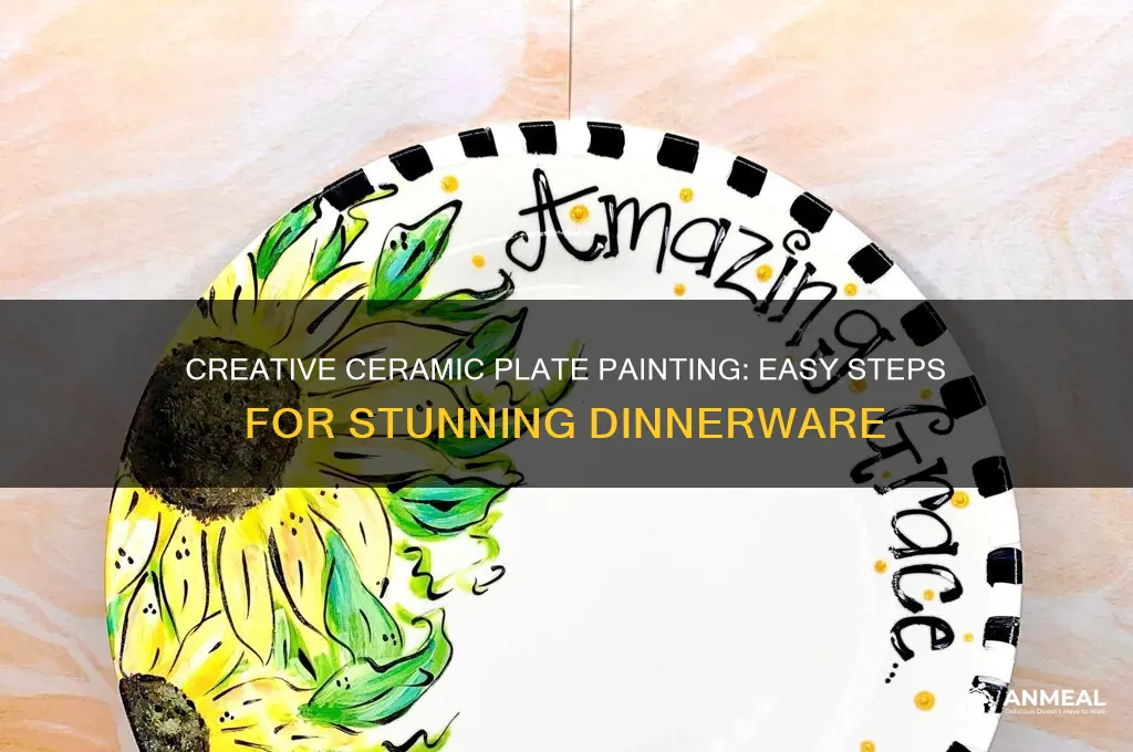 how to paint ceramic dinner plates