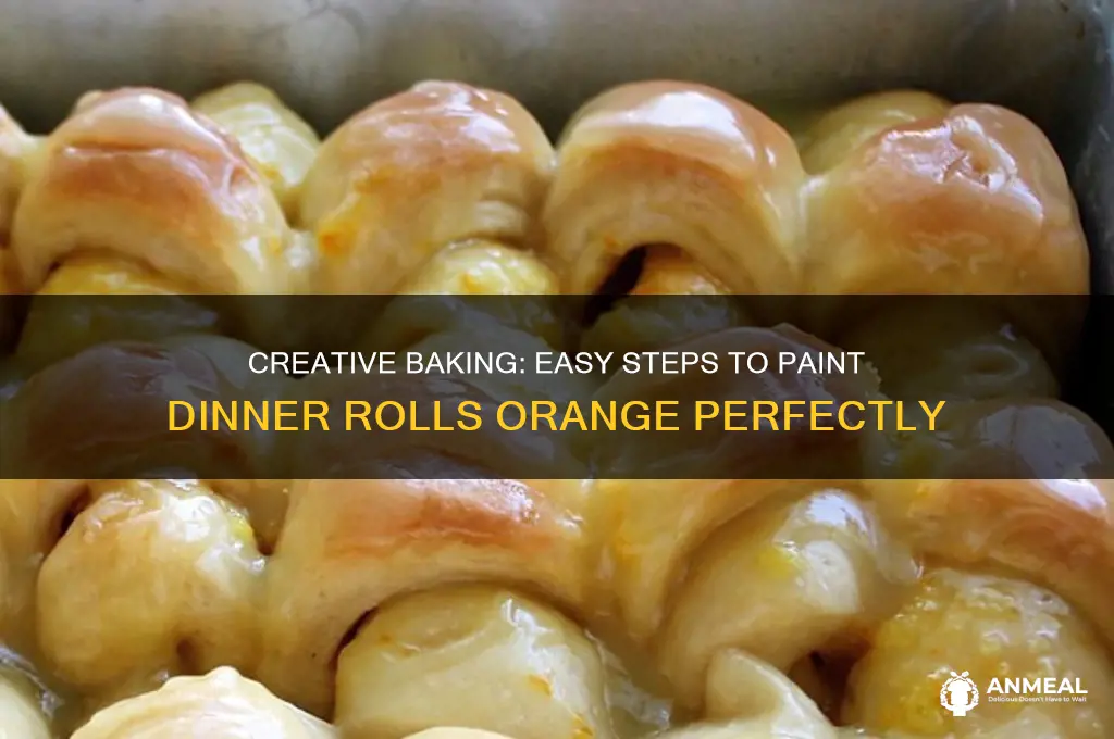 how to paint dinner rolls orange