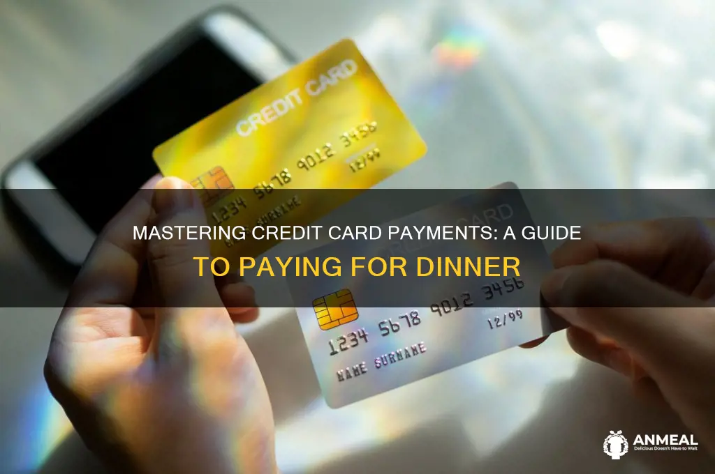 how to pay for dinner with a credit card