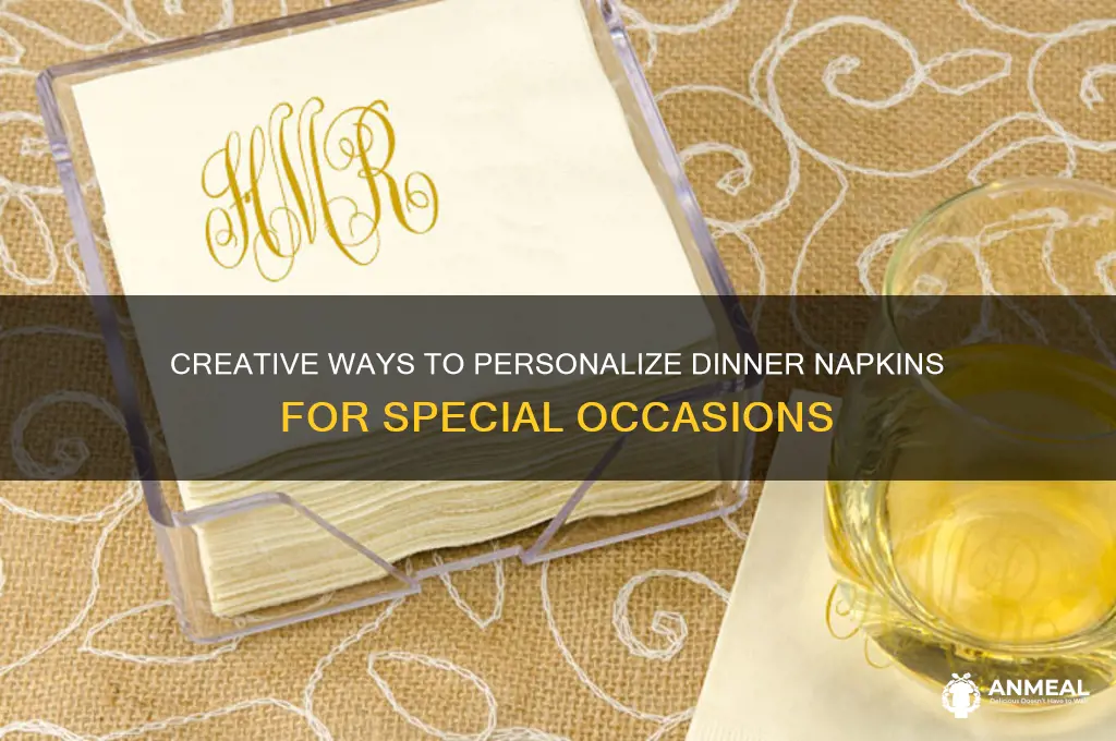 how to personalize dinner napkins