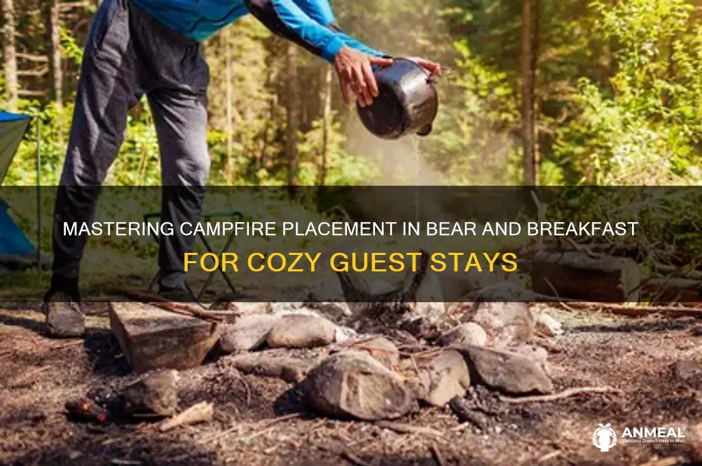 how to place campfire in bear and breakfast