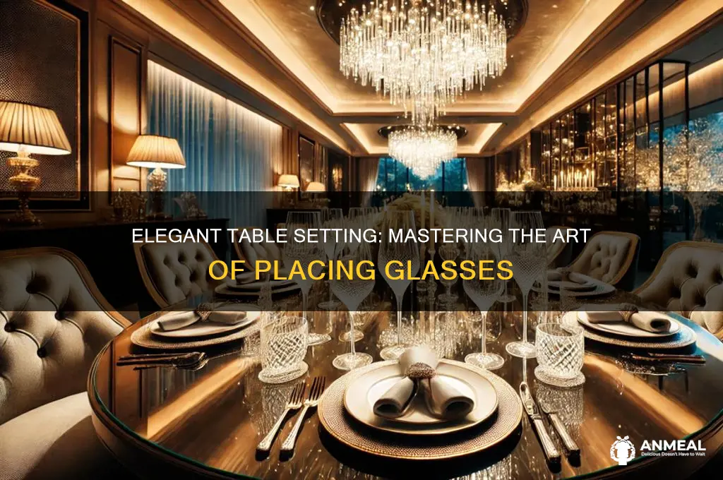 how to place glasses on dinner table