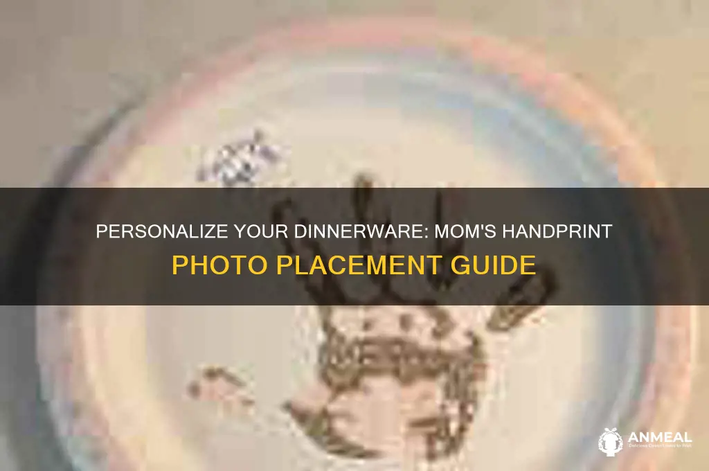 how to place photo of moms hand on dinner plates