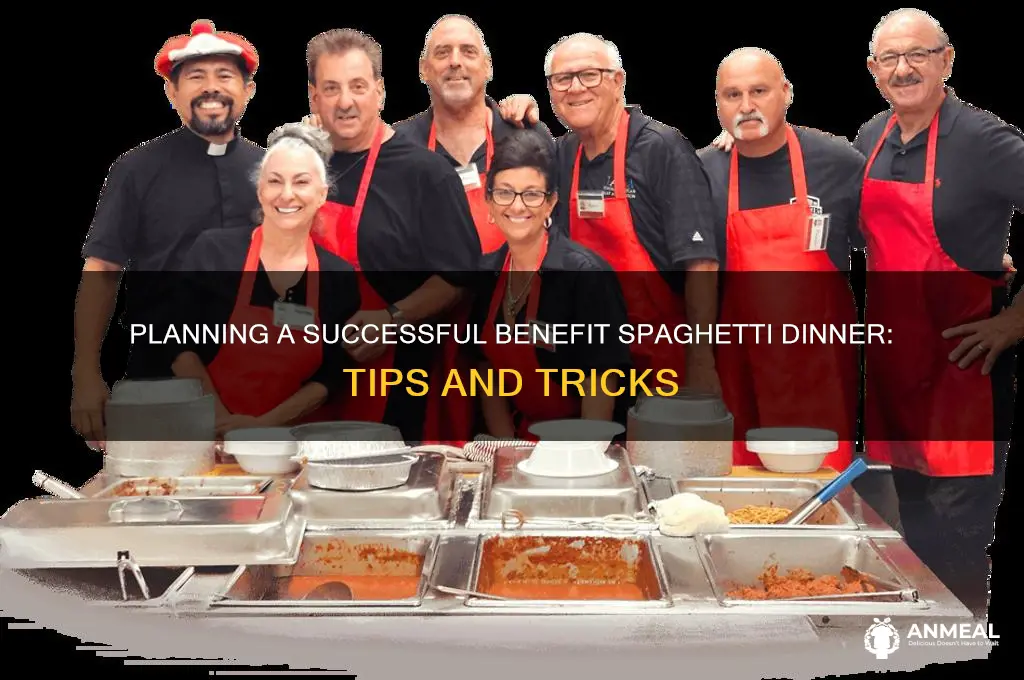 how to plan a benefit spaghetti dinner