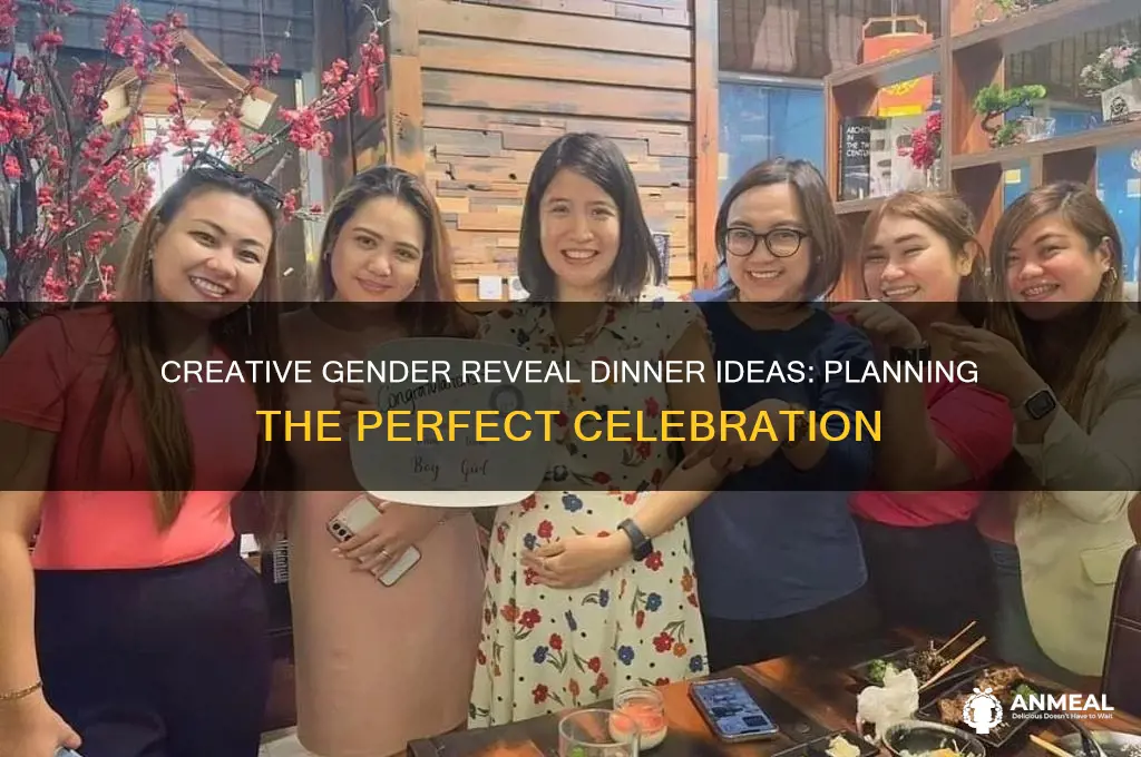 how to plan a gender reveal dinner