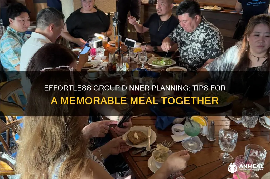 how to plan a group dinner