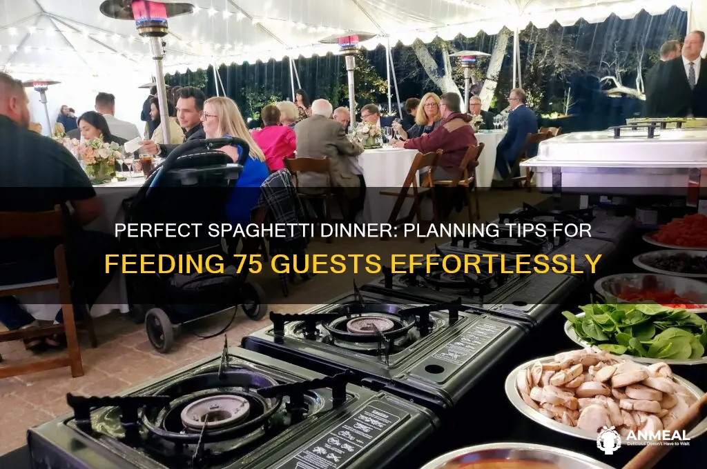 how to plan a spaghetti dinner for 75