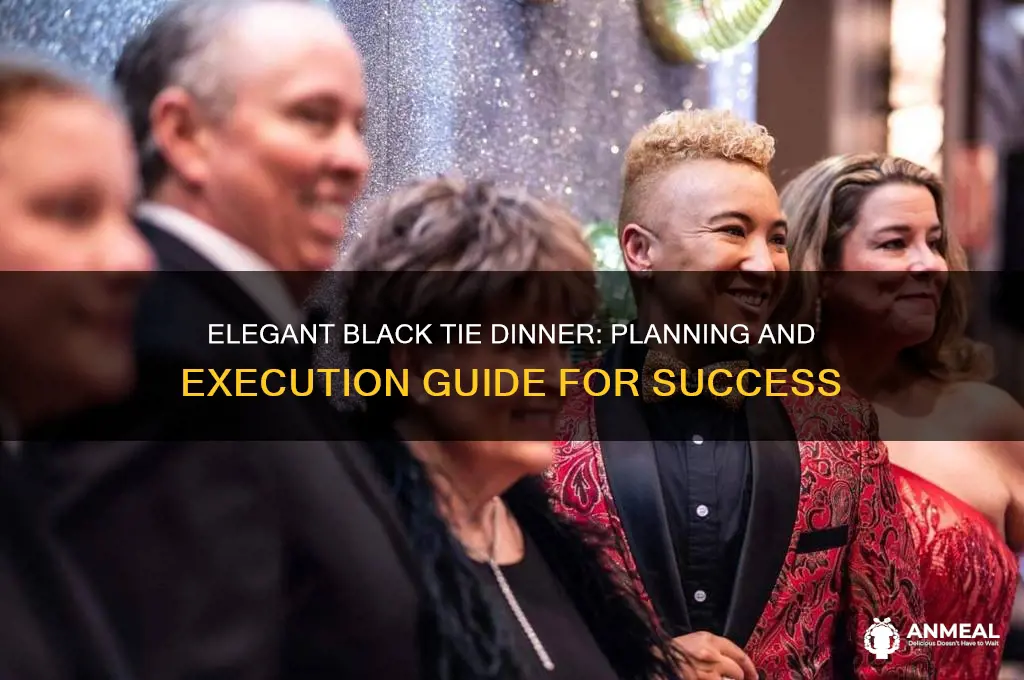 how to plan and execute a black tie dinner