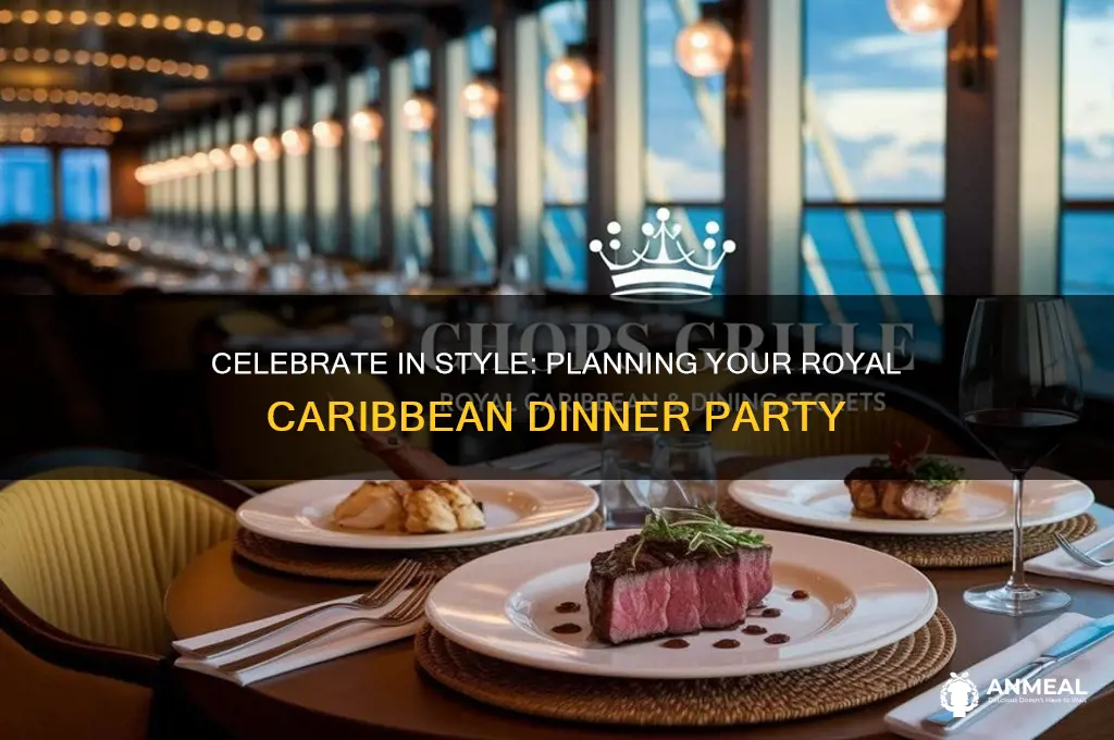 how to plan celebratory dinner on royal carribean cruise