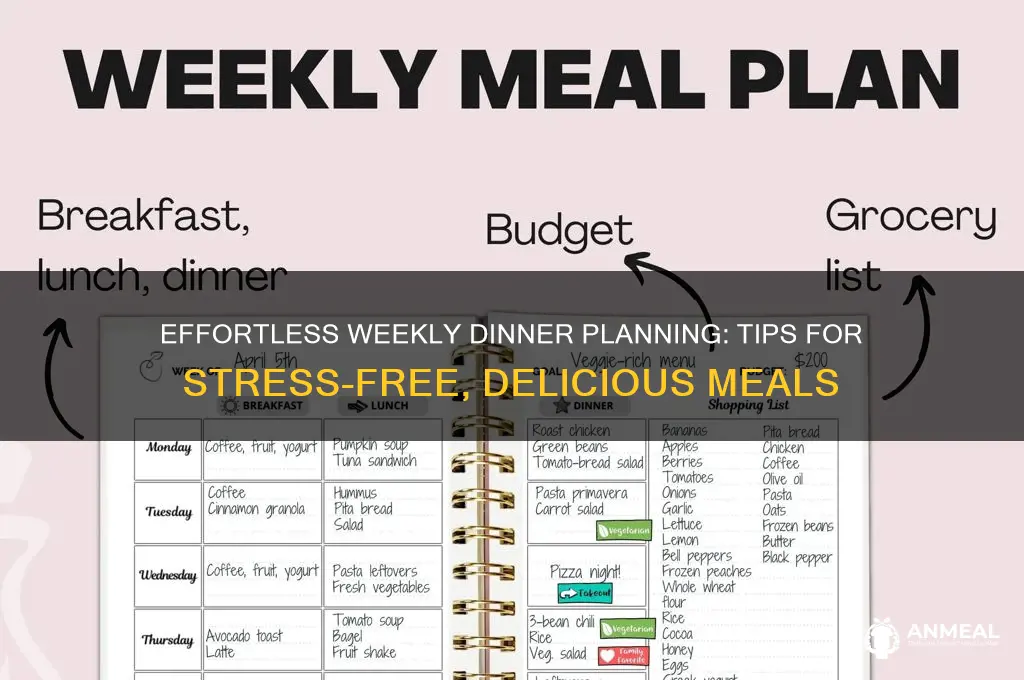 how to plan dinner for the week