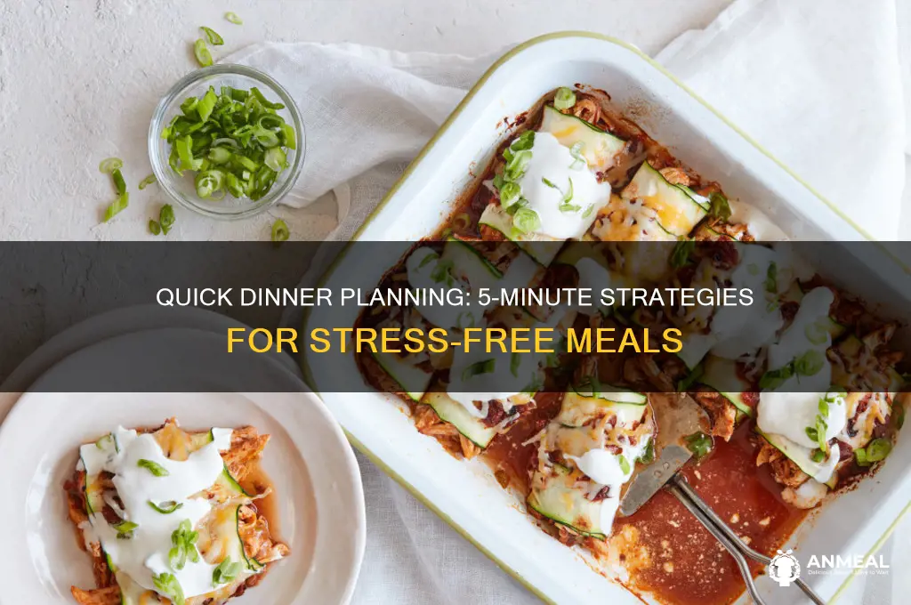 how to plan dinner in under 5 minutes