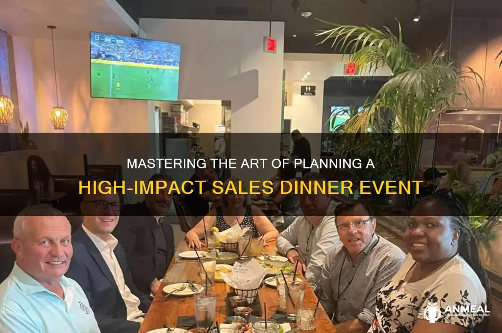 how to plan out a 6500 sales dinner