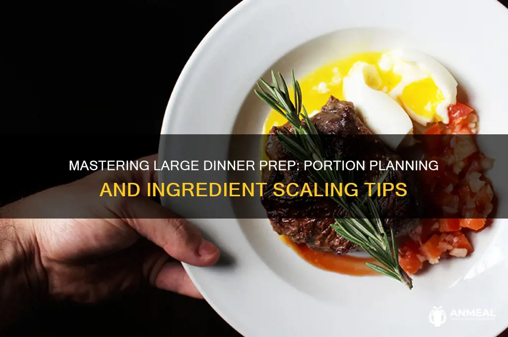 how to plan portions and ingredient amounts for large dinner