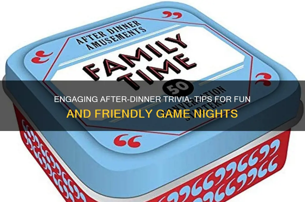 how to play after dinner trivia