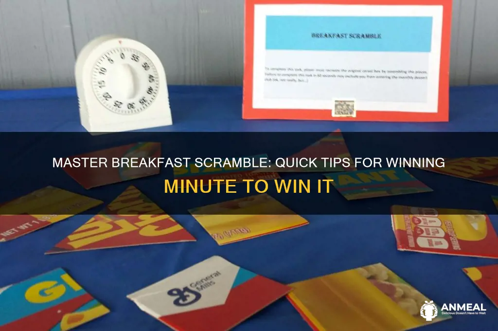 how to play breakfast scramble minute to win it