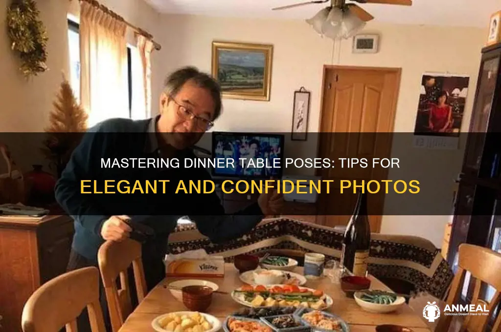 how to pose at a dinner table