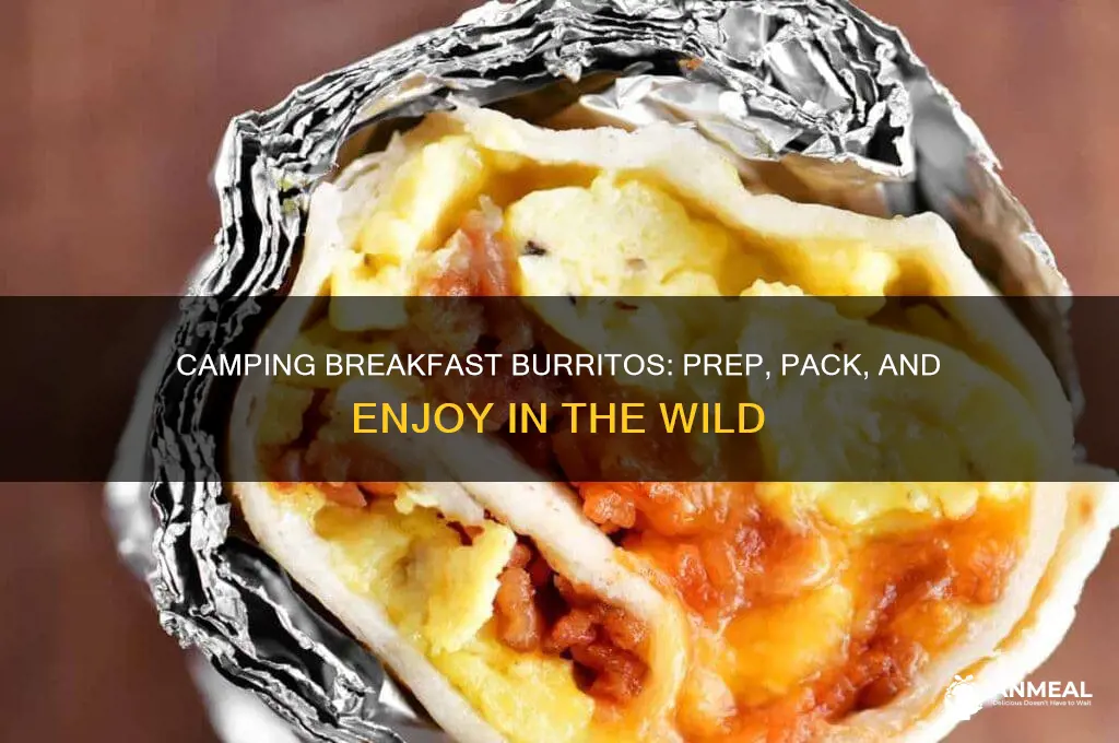 how to premake breakfast burritos for camping