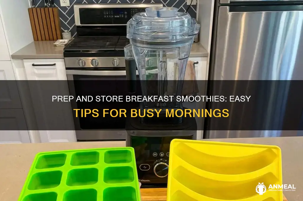 how to prep and store breakfast smoothies