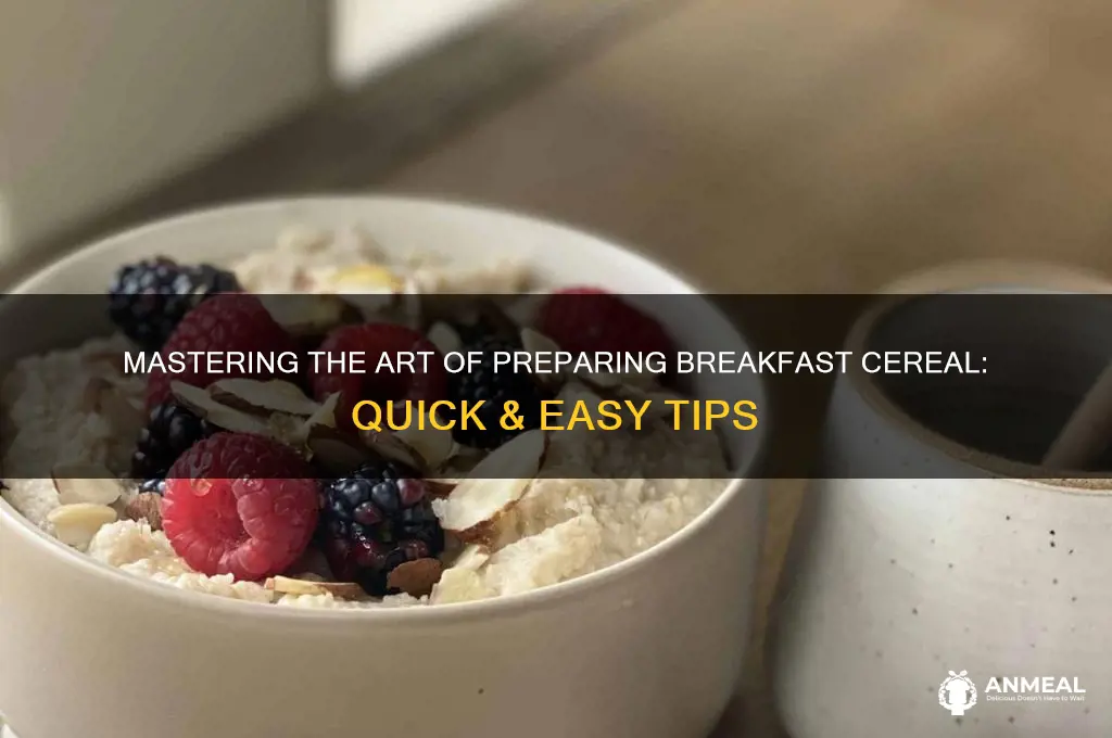 how to prepare breakfast cereal