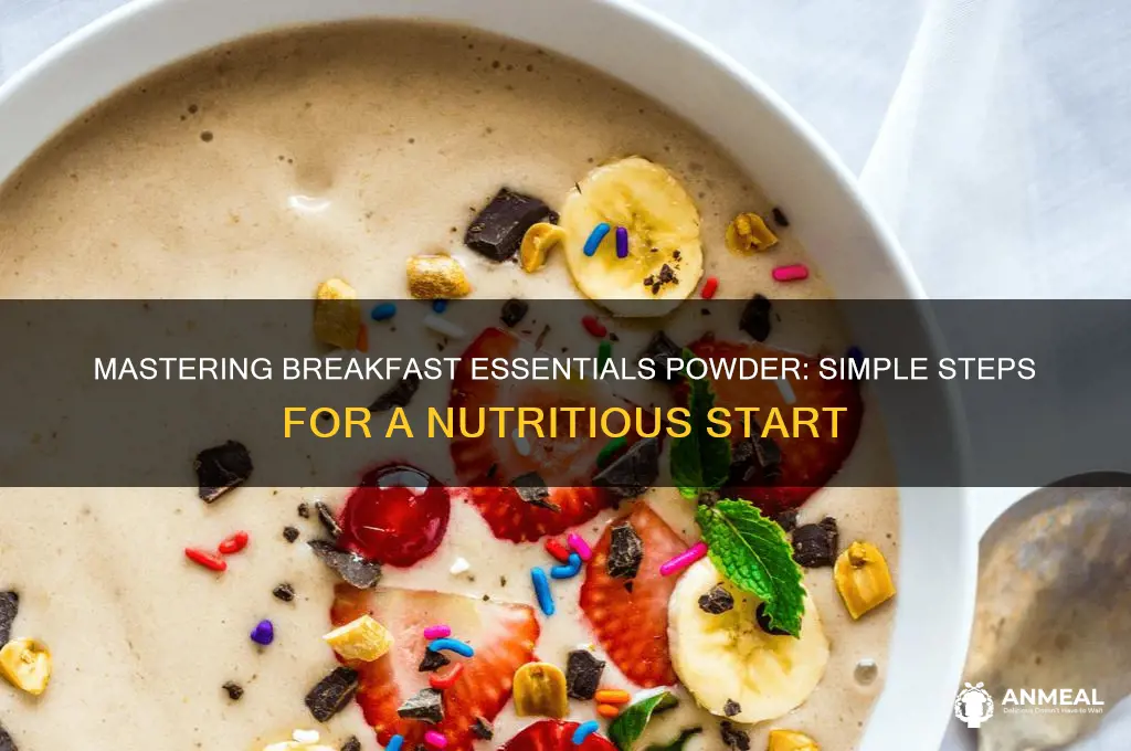 how to prepare breakfast essentials powder