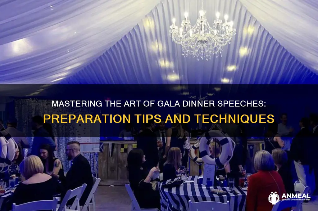 how to prepare for a gala dinner speech