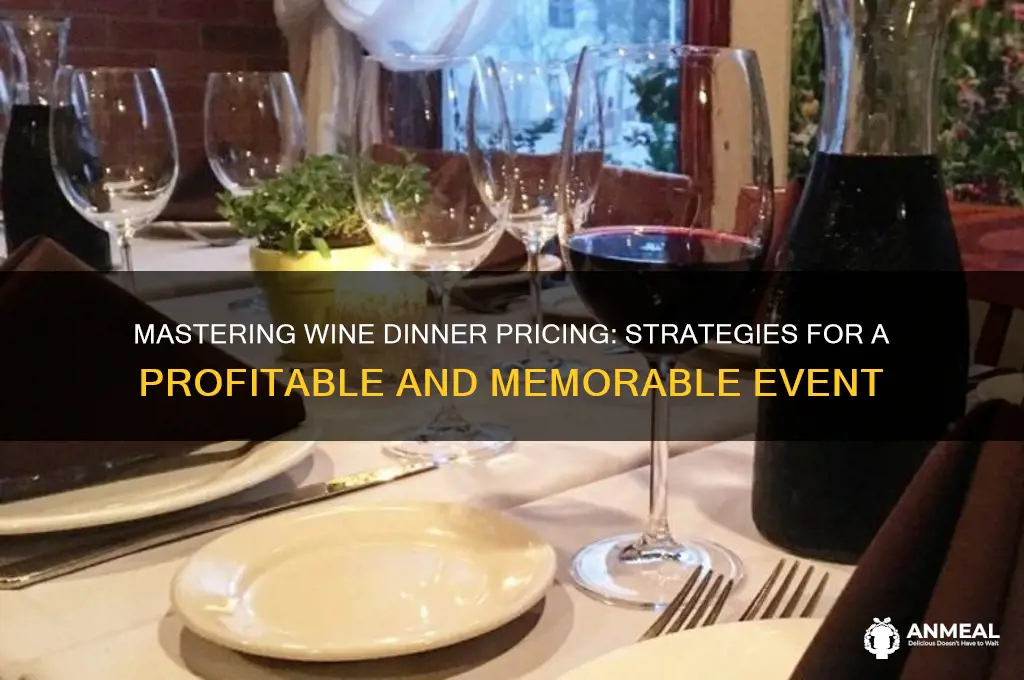 how to price a wine dinner