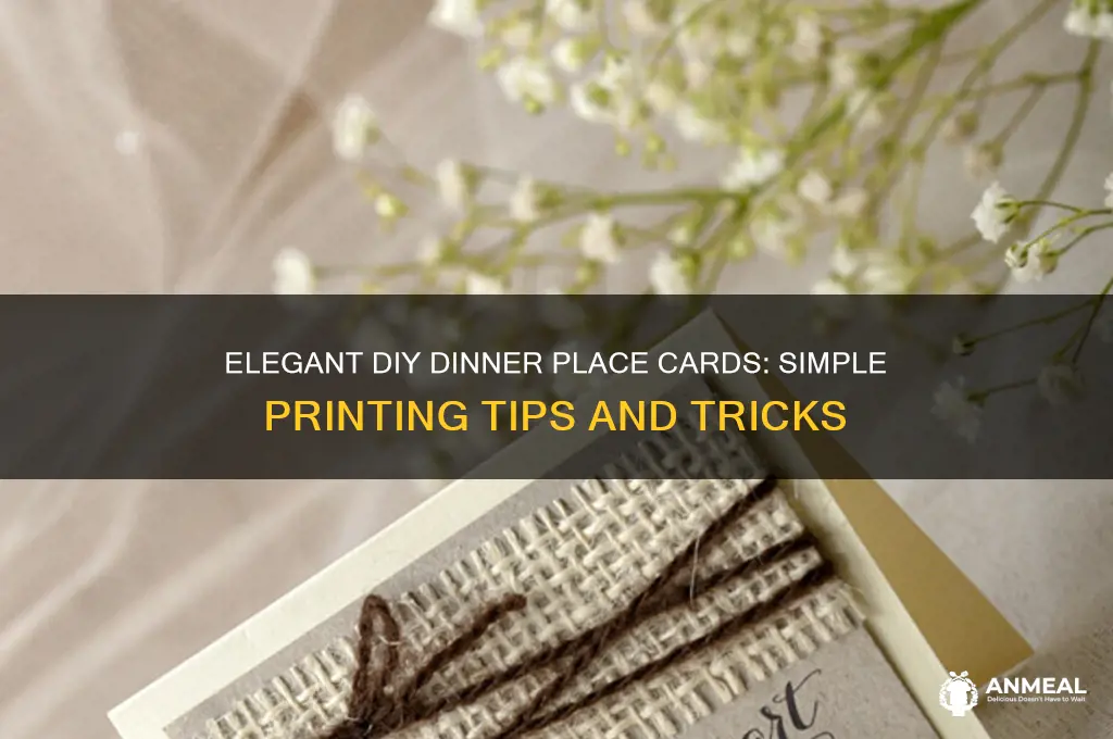how to print dinner place cards
