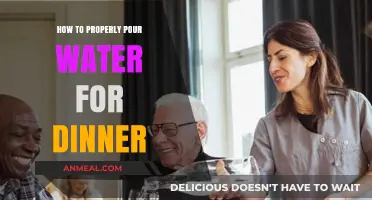 Mastering the Art of Pouring Water for a Perfect Dinner Experience