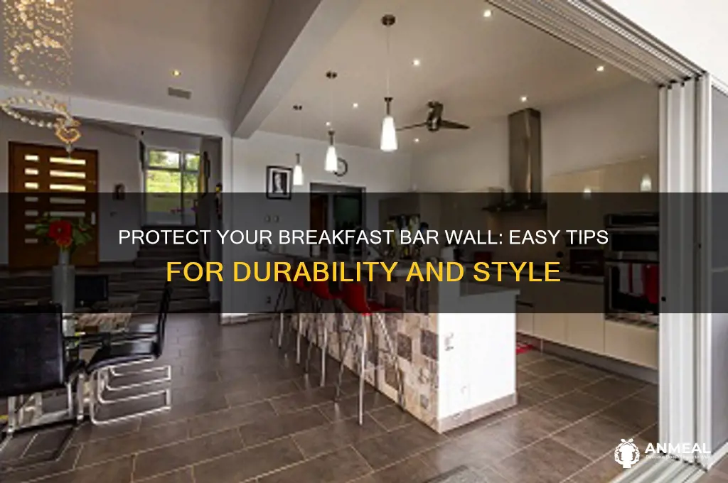 how to protect wall under breakfast bar