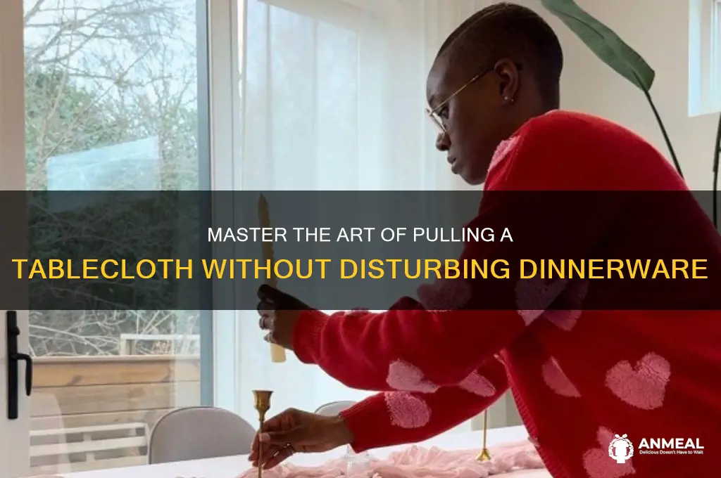 how to pull a tablecloth from under a dinner service