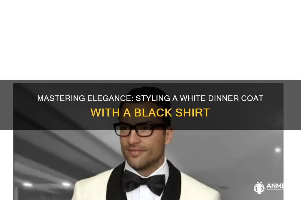 how to pull of a white dinner coat black shirt