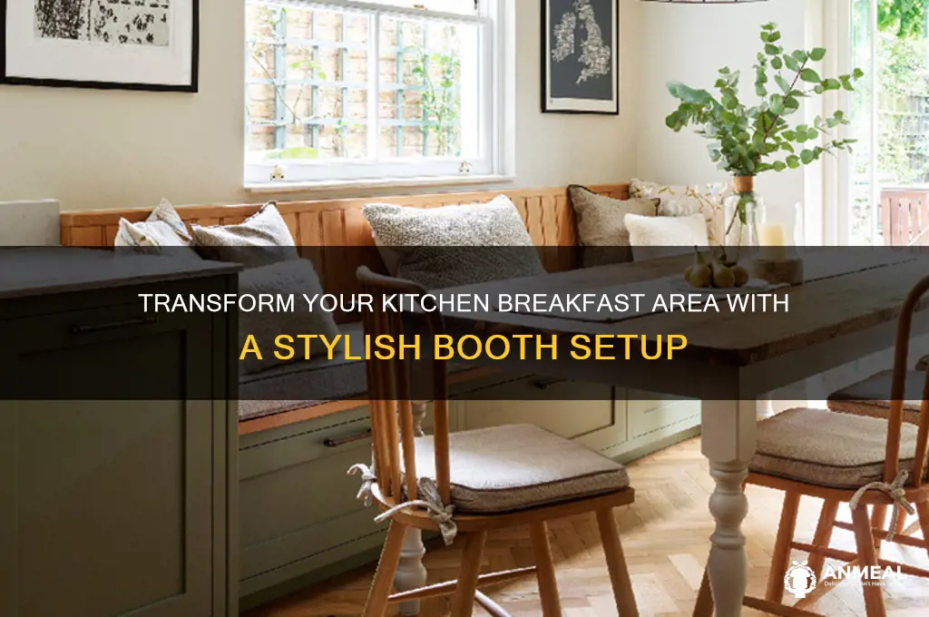 how to put a booth in a kitchen breakfast area