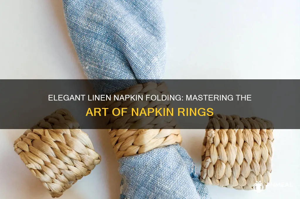 how to put linen dinner napkins in rings