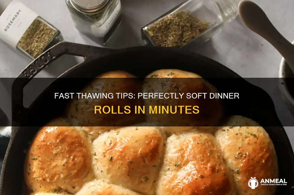 how to quickly thaw frozen dinner rolls