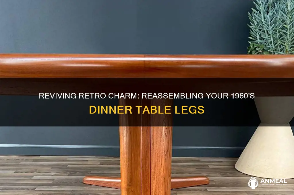 how to reassemble the legs on my 1960