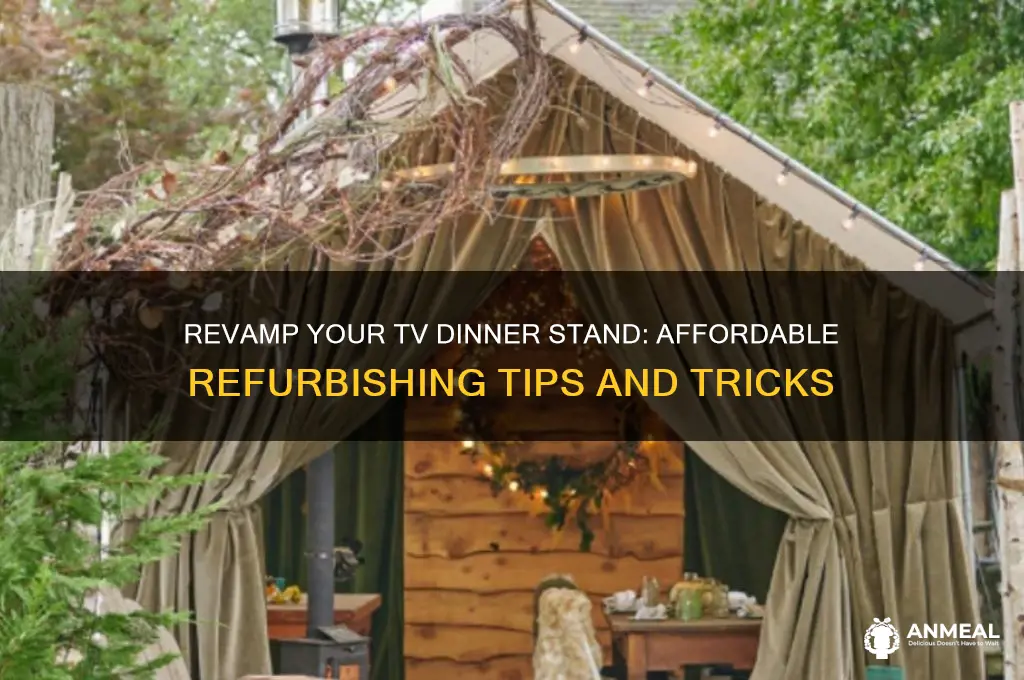 how to refurbish a cheap tv dinner stand