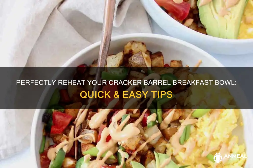 how to reheat cracker barrel breakfast bowl