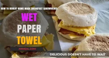 Reheat Homemade Breakfast Sandwiches Perfectly with a Wet Paper Towel