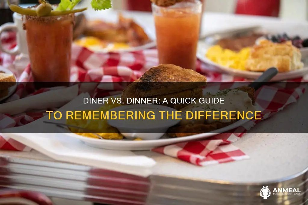 how to remember the difference between diner and dinner