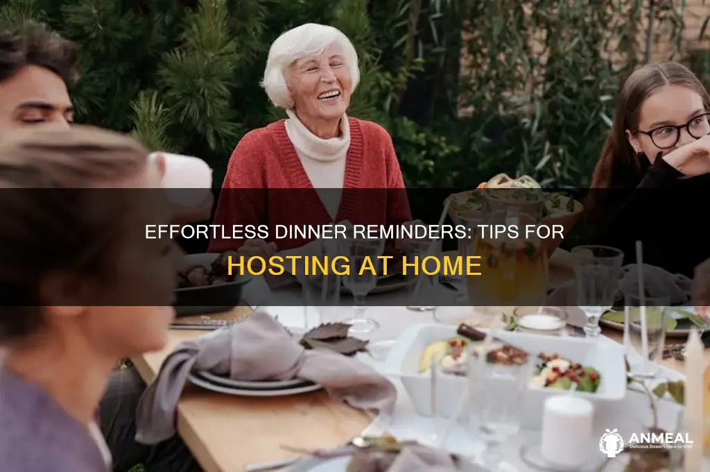 how to reminder for dinner at my home