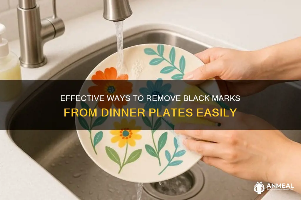 how to remove black marks on dinner plates
